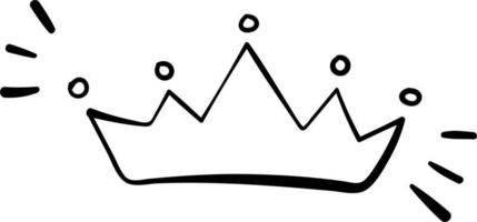 Hand Drawn Crown Doodle Vector Illustration