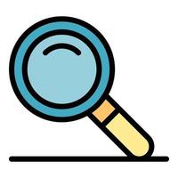 Magnifier icon color outline vector