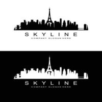 Skyline Logo Design, Cityscape Vector Tall Buildings, City Building Fit Design, Banner Template Construction Company