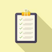 To do list expertise icon flat vector. Quality expert vector