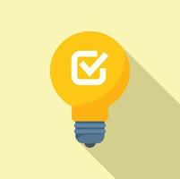 Idea expertise icon flat vector. Work trust vector