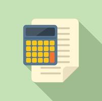 Calculator expertise icon flat vector. Business expert vector