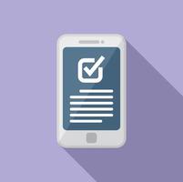 Smartphone expertise icon flat vector. Business expert vector