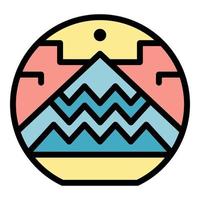 Alchemy icon color outline vector