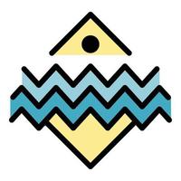 Esoteric alchemy icon color outline vector
