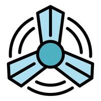 Propeller icon color outline vector