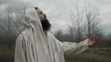 Jesus Christ, Praying, Worshipping In Wilderness, Easter Resurrection, Faith, Christianity video