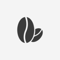 grano de café, café icono vector símbolo aislado signo