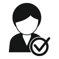 Approved expert icon simple vector. Quality control vector