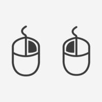 computer mouse icon vector set symbol sign