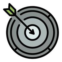 Archer target icon color outline vector