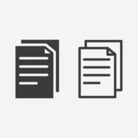 page, paper, document, business, office, file, paperwork, folder icon vector symbol sign