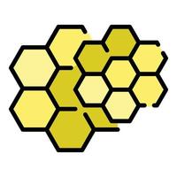 Honey comb icon color outline vector