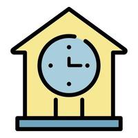 Lease new house icon color outline vector