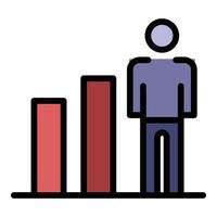 Human ability growth icon color outline vector