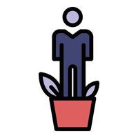 Human growth icon color outline vector