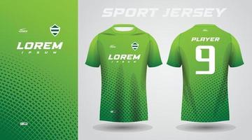 diseño de camiseta deportiva de camisa verde vector