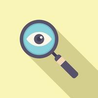 Agent magnifier icon flat vector. Service secret vector