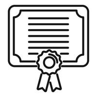 Agent diploma icon outline vector. Secret support vector