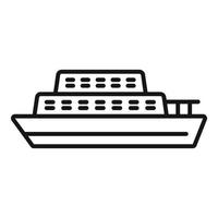 Ferry boat dock icon outline vector. Water sea vector