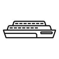 River ferry icon outline vector. Water ship vector