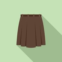 vector plano de icono de falda textil. traje de moda