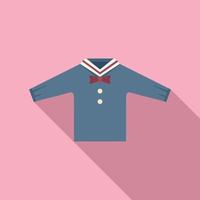 Kid shirt icon flat vector. Fashion uniform vector