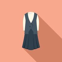 Jacket uniform icon flat vector. Fashion dress vector