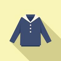 vector plano de icono de camisa de niño. uniforme escolar