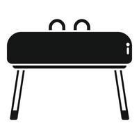 Horse gym bench icon simple vector. School sport vector