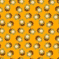 Summer Floral Seamless Pattern 70s Retro style vector