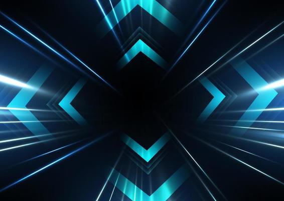 blue technology lights digital background vector illustration