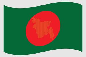 Bangladeshi national flag design for bangladeshi vectory day vector