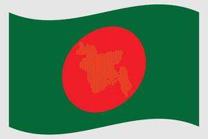 Bangladeshi national flag design for bangladeshi vectory day vector