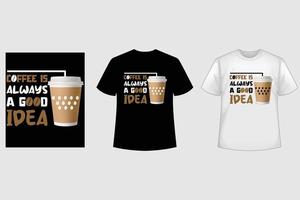 diseño de camiseta de café vector