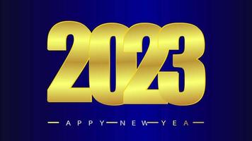 Happy new year 2023 text animation 4k video