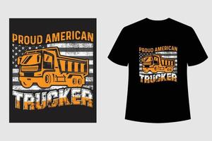 Truck Driver T Shirt  Design vector