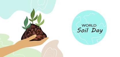 World Soil Days Vector flat doodle Illustration  for greeting card, poster and banner.