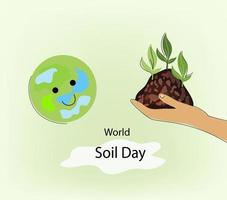 World Soil Days Vector flat doodle Illustration  for greeting card, poster and banner