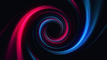 fundo de túnel espiral brilhante, movimento fractal de redemoinho colorido abstrato video