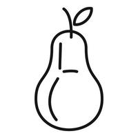 Eco pear icon outline vector. Organic agriculture vector