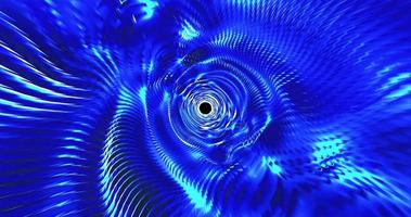 Looped blue metallic futuristic shiny with reflections endless tunnel made of hi-tech materials. Abstract background. Screensaver, video in high quality 4k