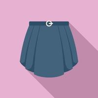 Skirt icon flat vector. Student girl vector