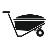 Wheelbarrow icon simple vector. Eco farm vector