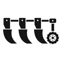 Plow icon simple vector. Farmer field vector