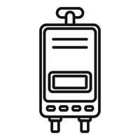 vector de contorno de icono de consumo inteligente de caldera. cuidado del dinero