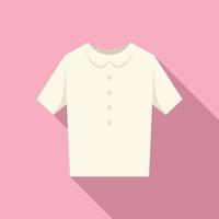 Clean shirt icon flat vector. Fashion suit vector