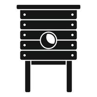 Bee house icon simple vector. Eco farm vector