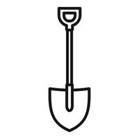 Shovel icon outline vector. Eco farm vector