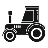 vector simple de icono de tractor de granja. agricultura de pueblo